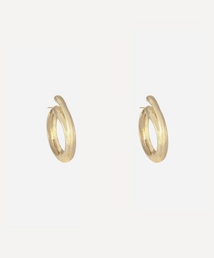 Kojis - 14ct Gold Stylised Hoop Earrings image number 0