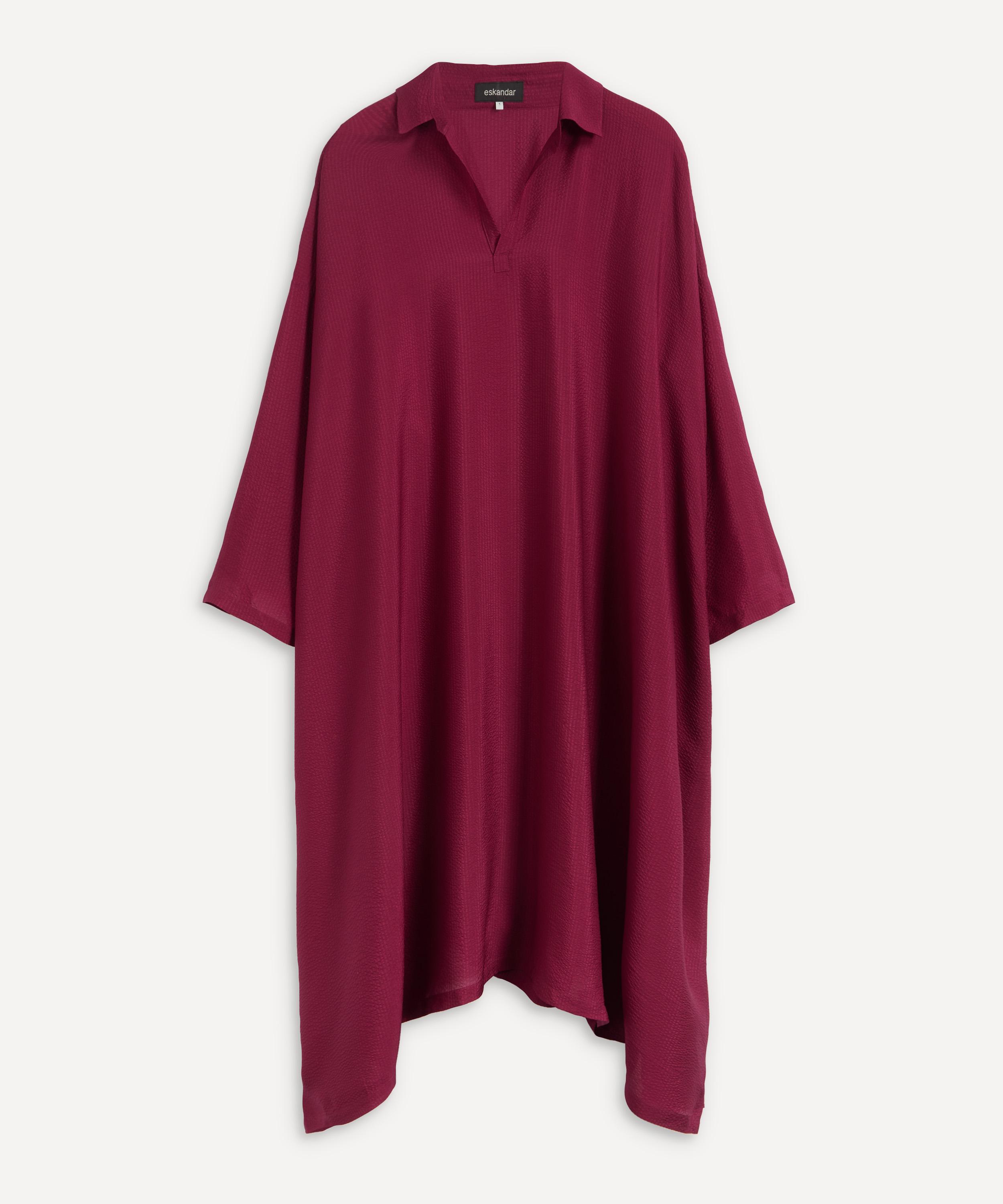 Eskandar - Open Collar Midi-Length Dress image number 0