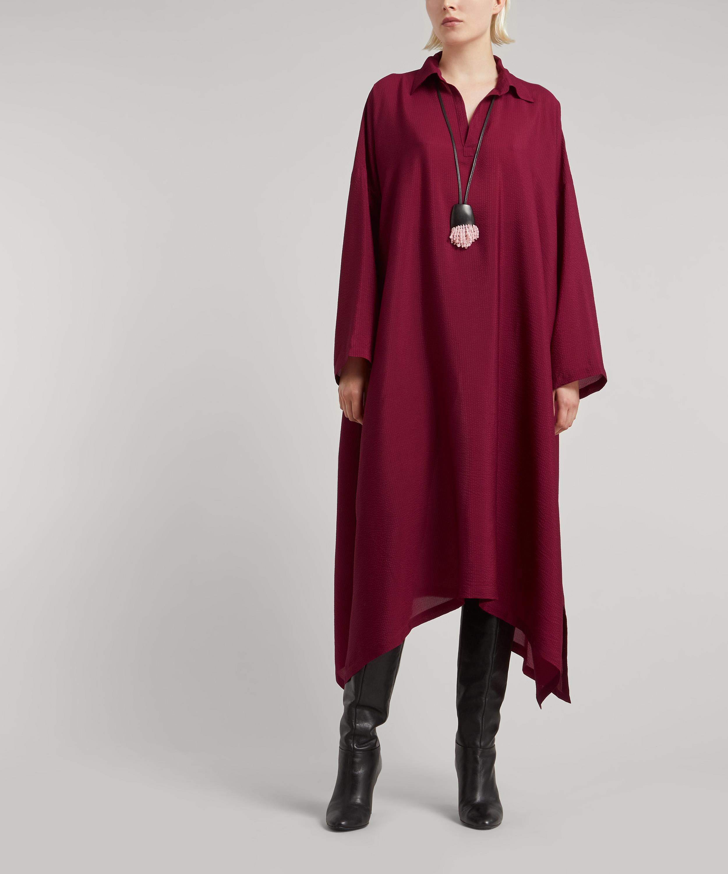 Eskandar - Open Collar Midi-Length Dress image number 2