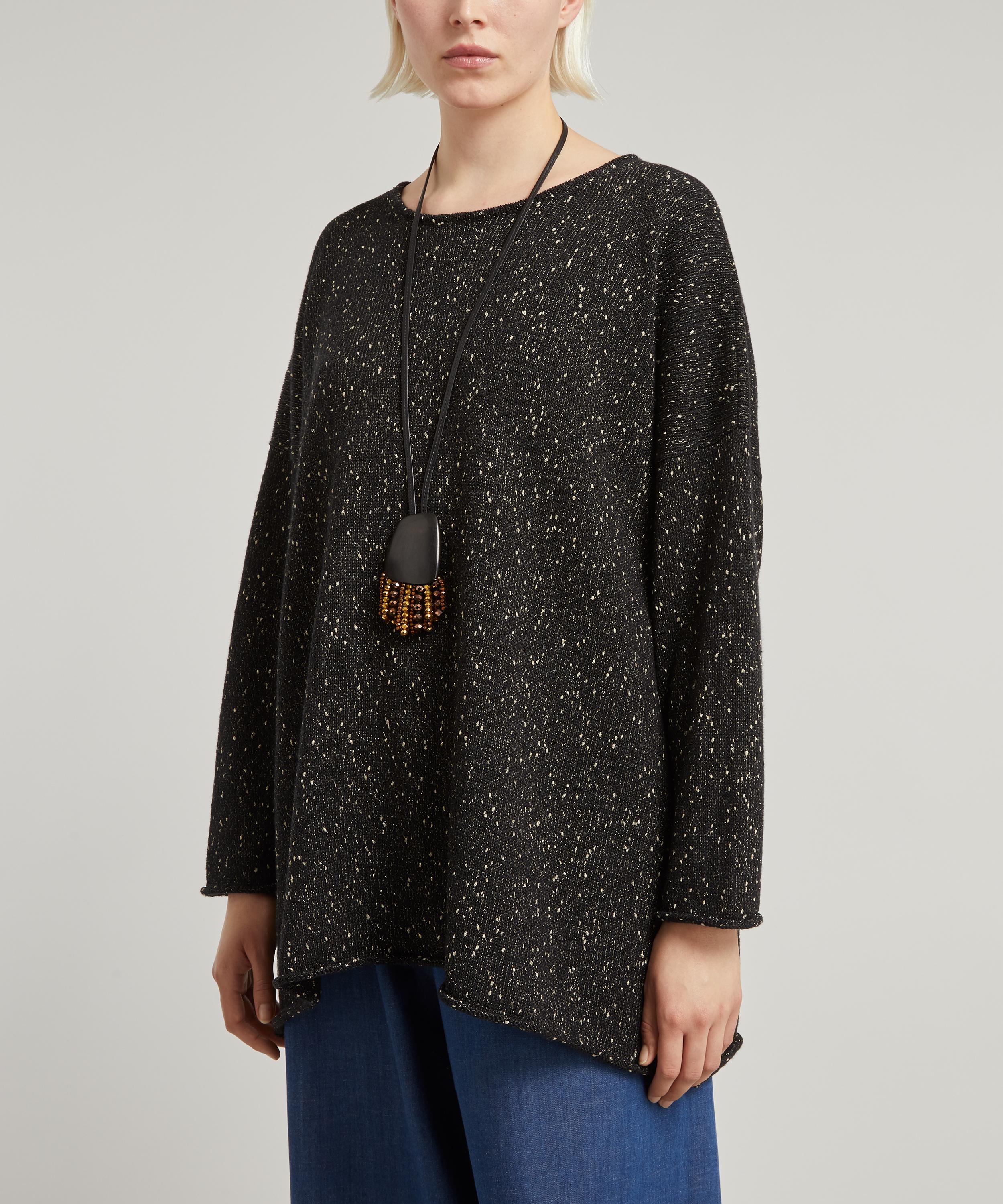 Eskandar - Slim A-Line Bateau-Neck Sweater image number 1