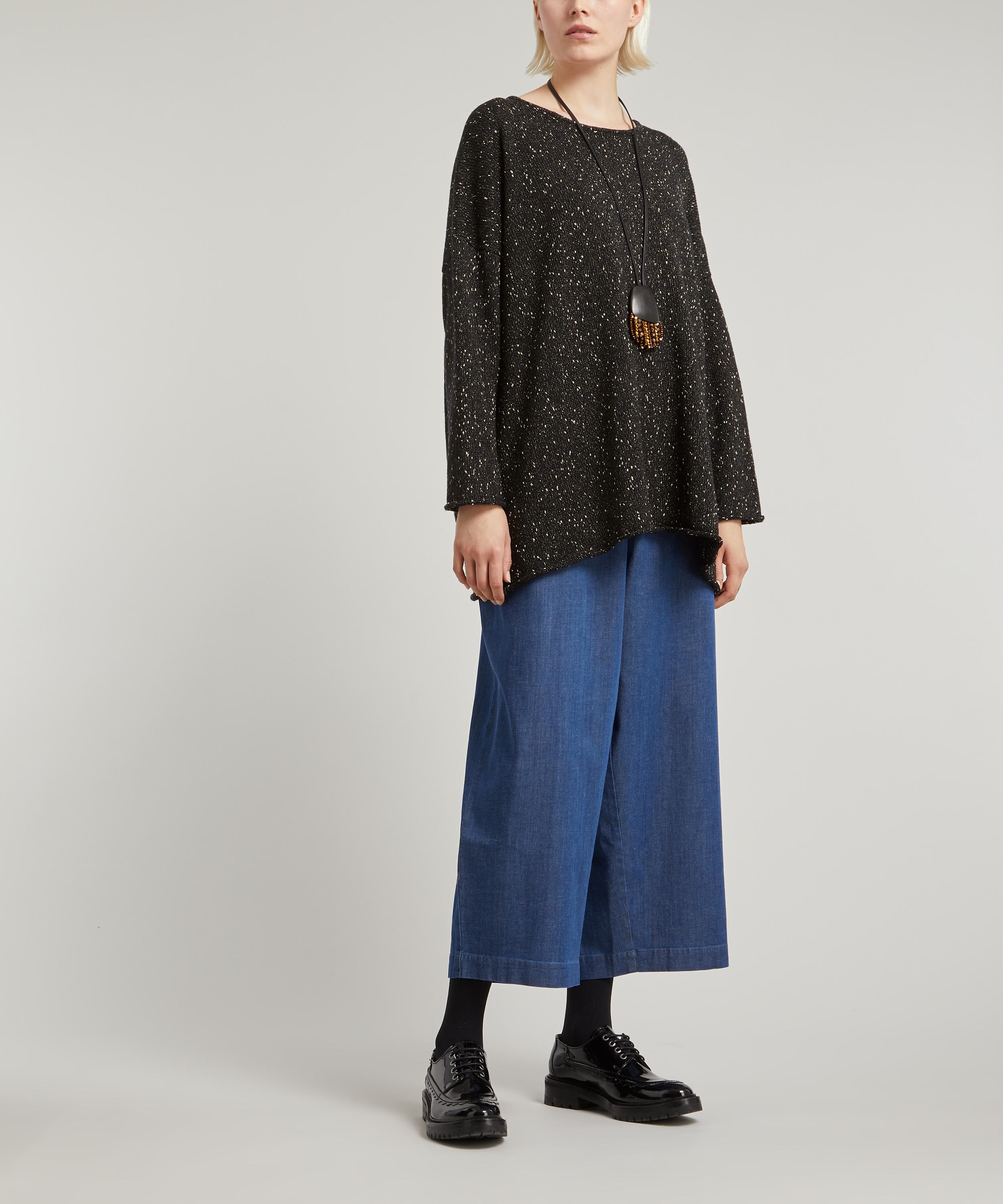 Eskandar - Slim A-Line Bateau-Neck Sweater image number 2