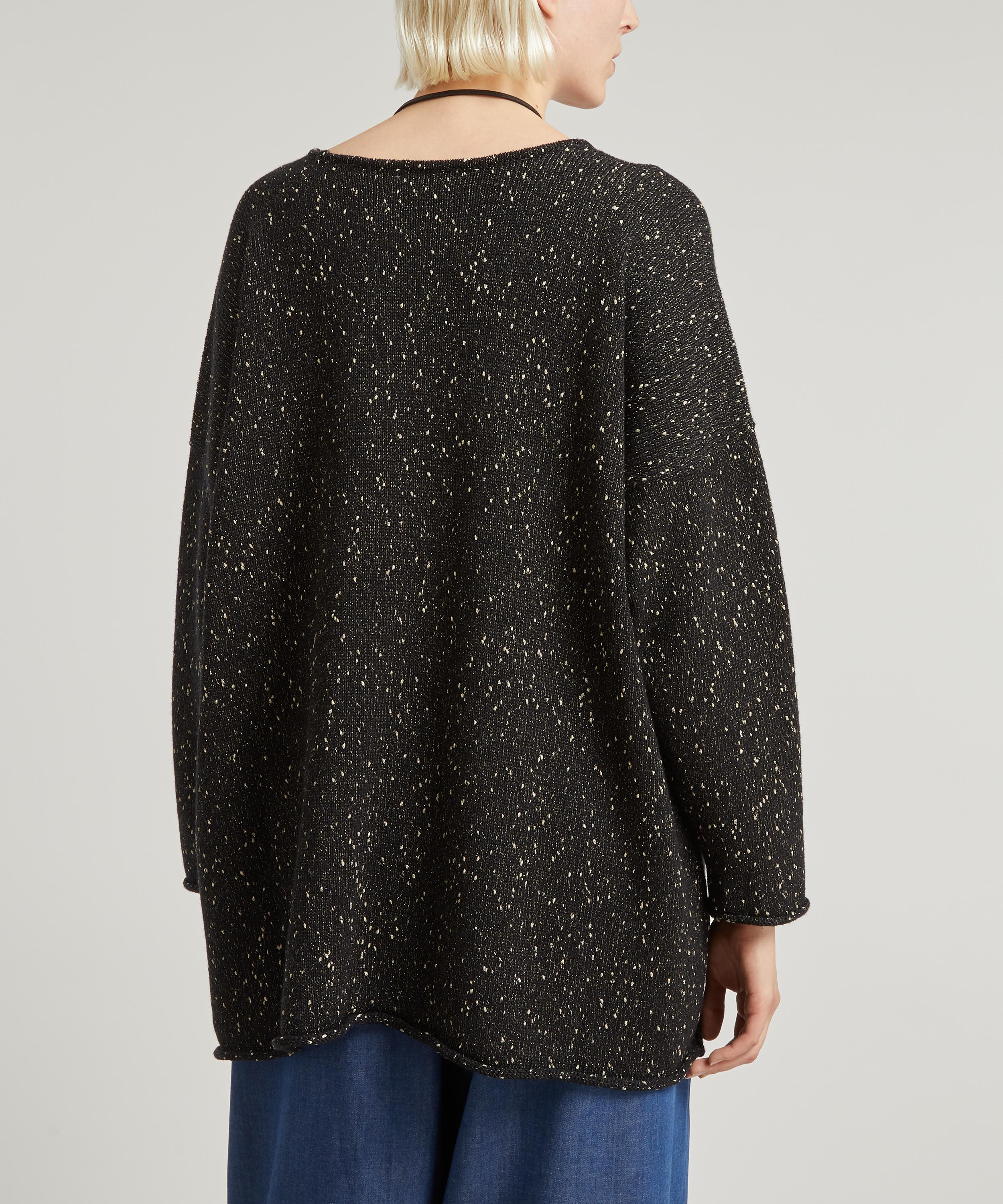 Eskandar - Slim A-Line Bateau-Neck Sweater image number 3
