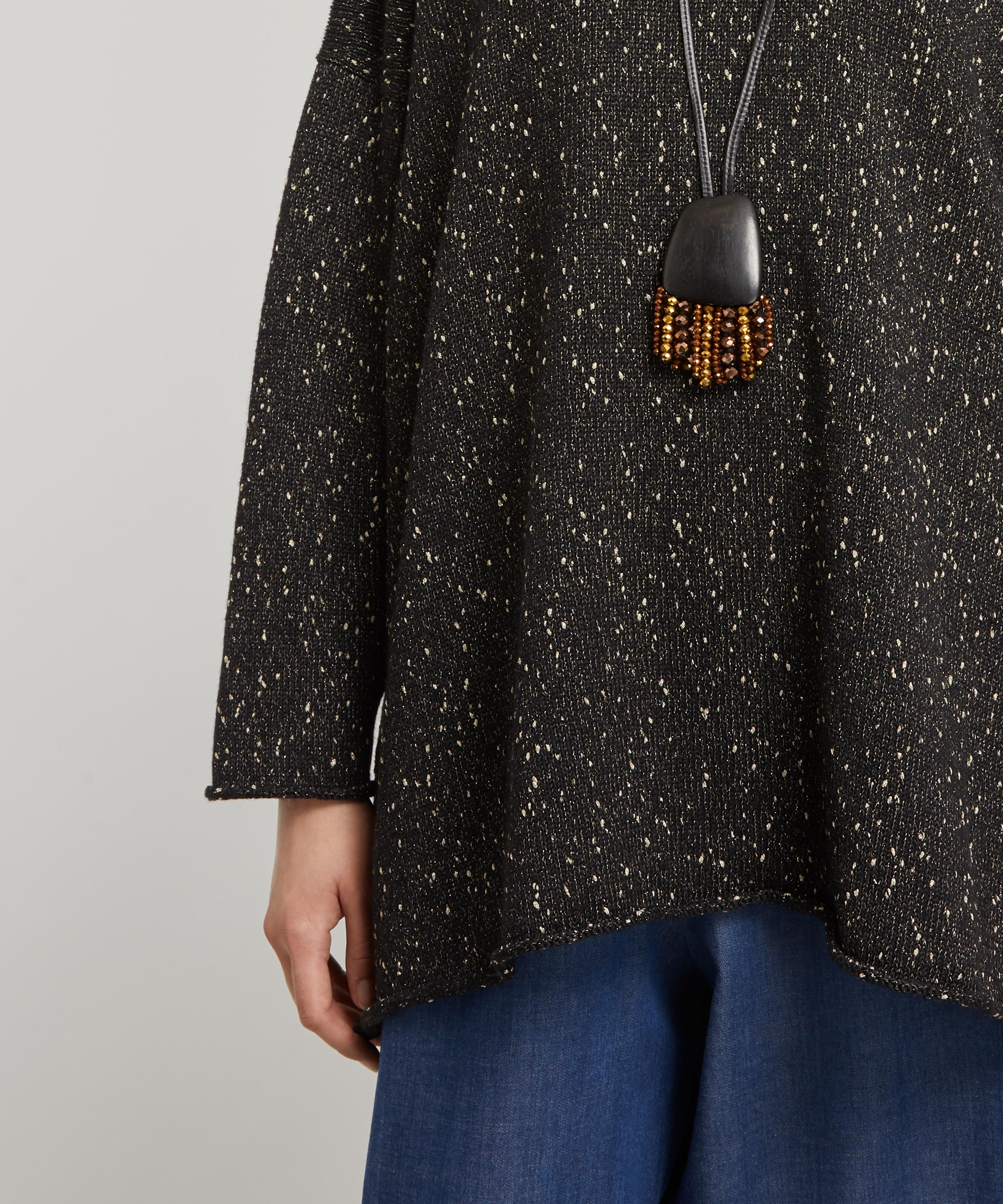 Eskandar - Slim A-Line Bateau-Neck Sweater image number 4