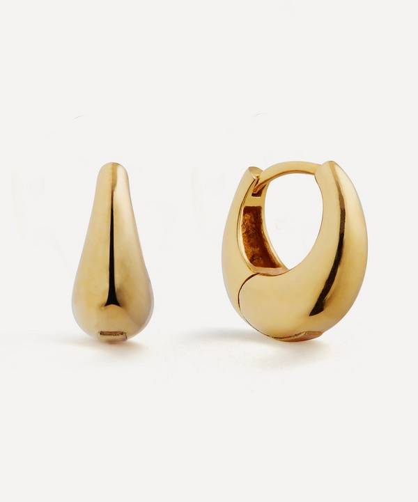 Otiumberg - 14ct Gold Plated Vermeil Silver Mini Graduated Hoop Earrings image number 0