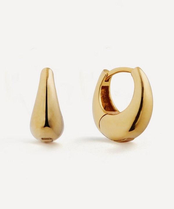 Otiumberg - 14ct Gold Plated Vermeil Silver Mini Graduated Hoop Earrings image number null