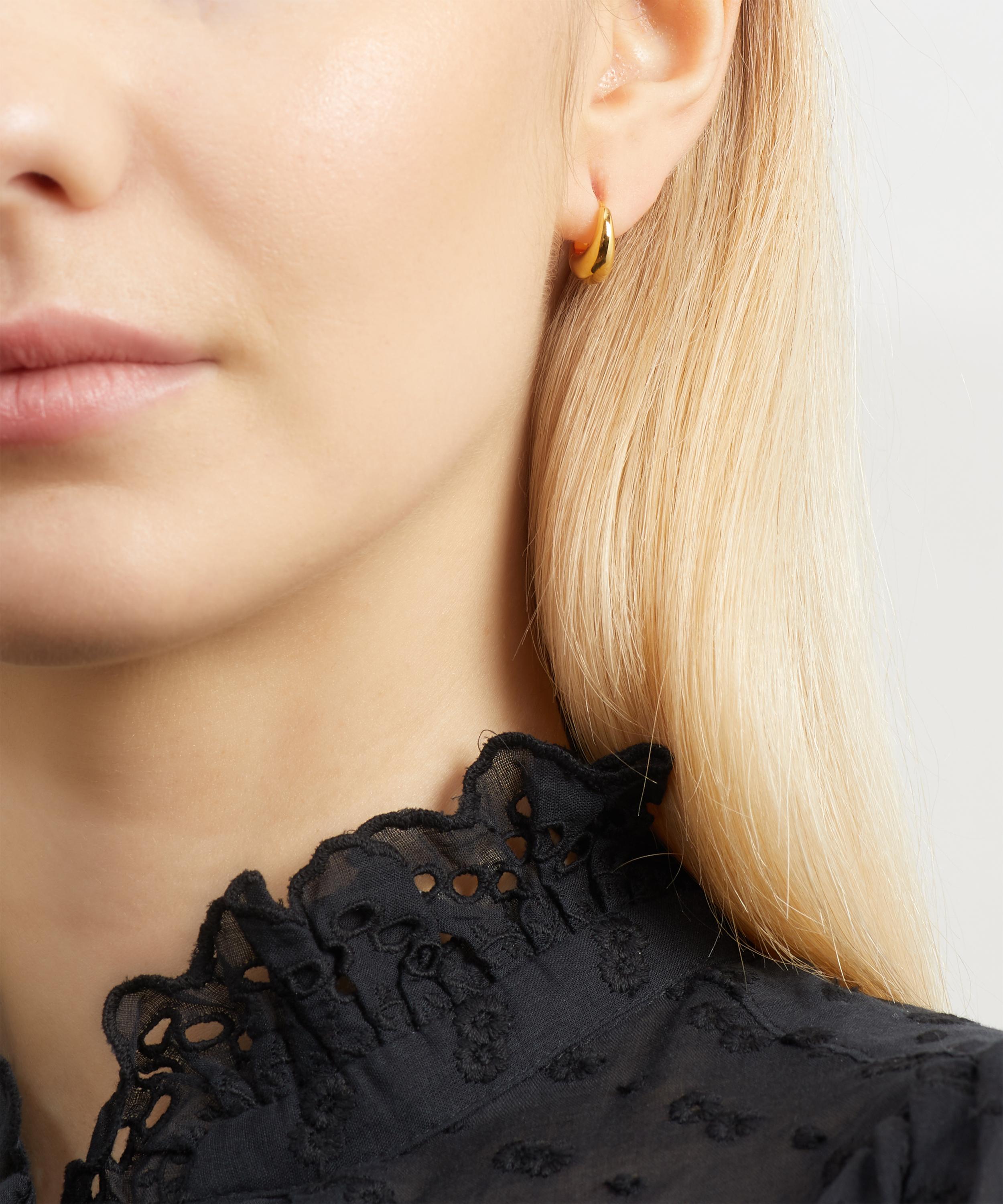 Otiumberg - 14ct Gold Plated Vermeil Silver Mini Graduated Hoop Earrings image number 1
