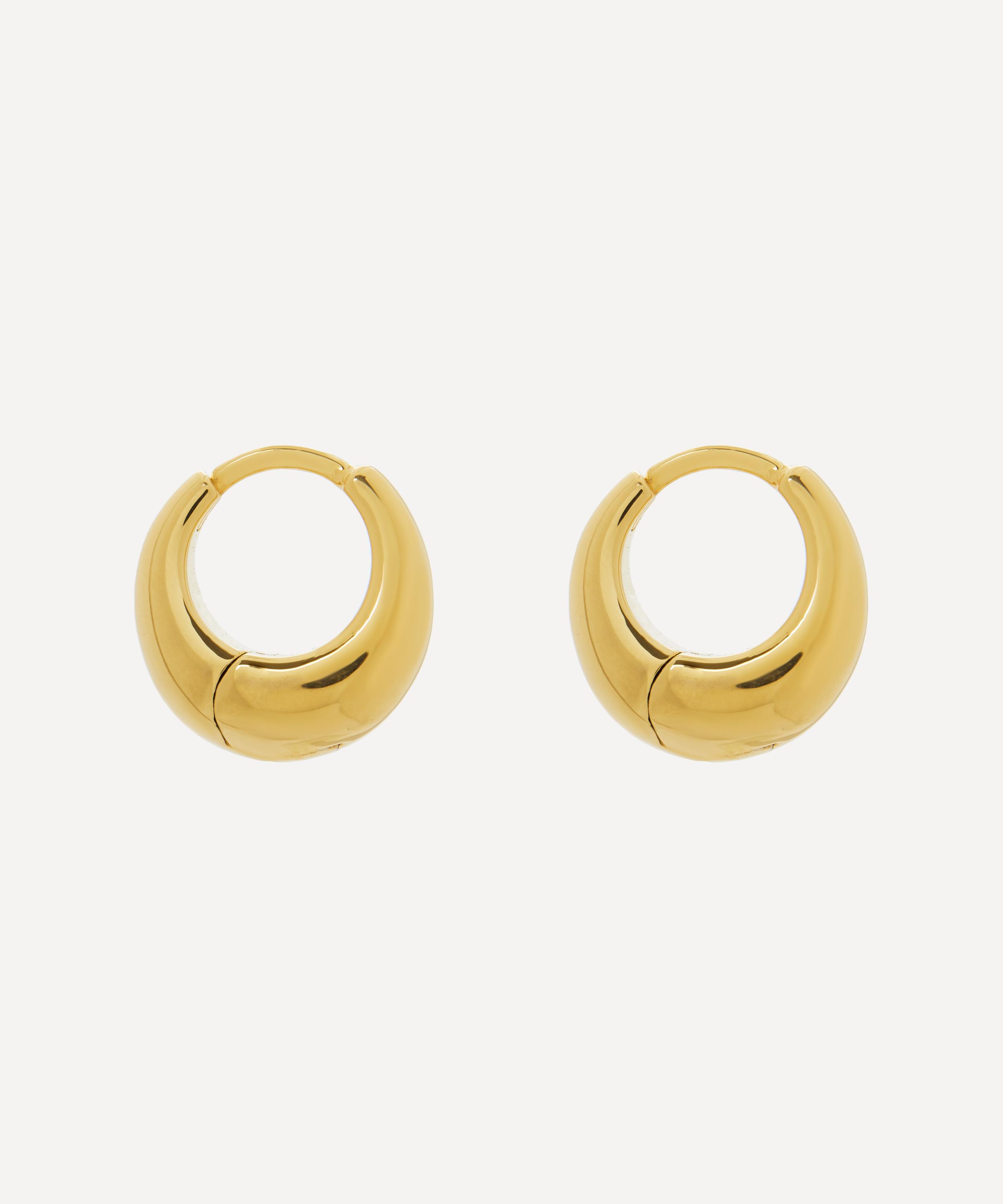 Otiumberg - 14ct Gold Plated Vermeil Silver Mini Graduated Hoop Earrings image number 2