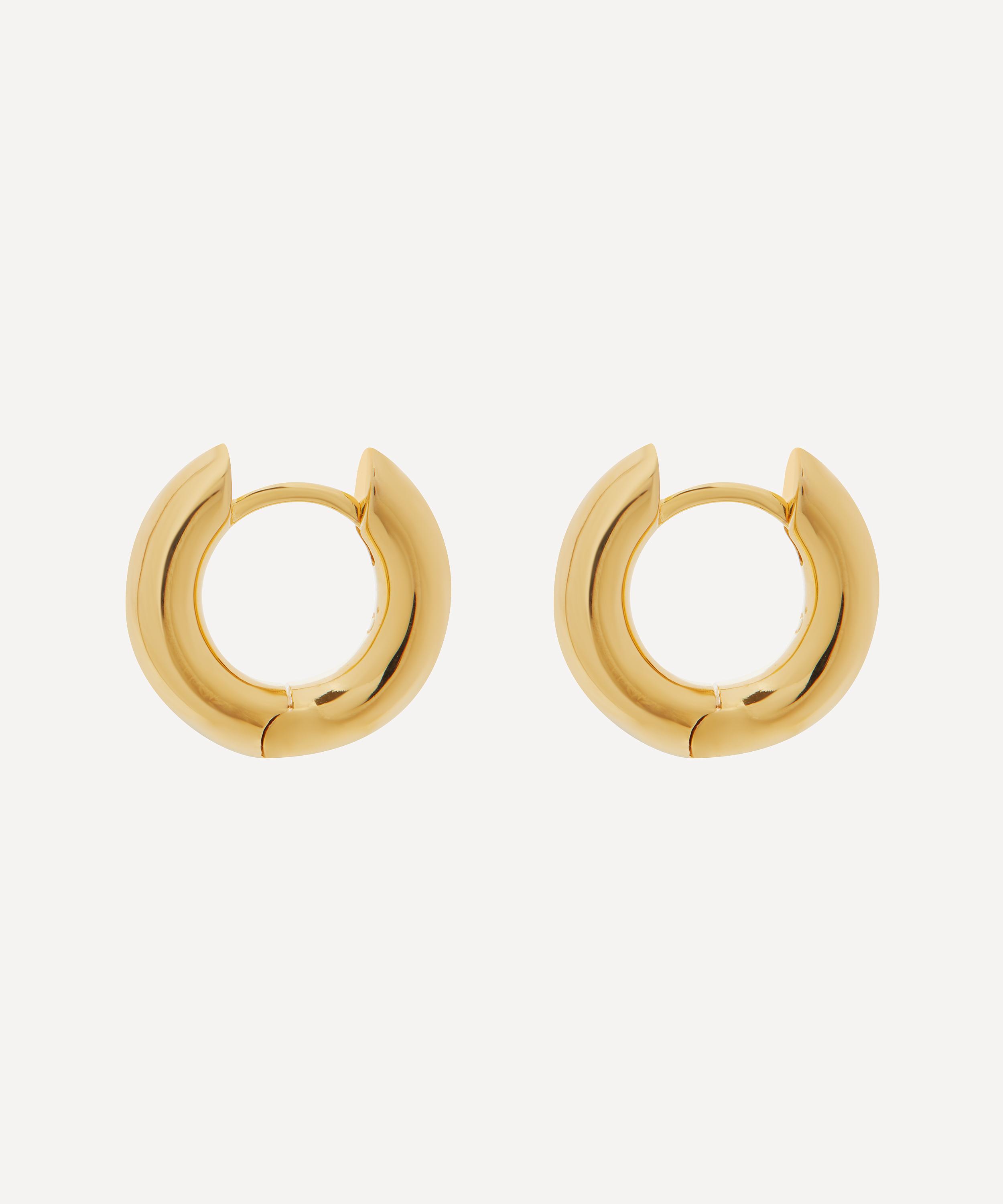 Otiumberg - 14ct Gold Plated Vermeil Silver Small Chunky Hoop Earrings image number 2