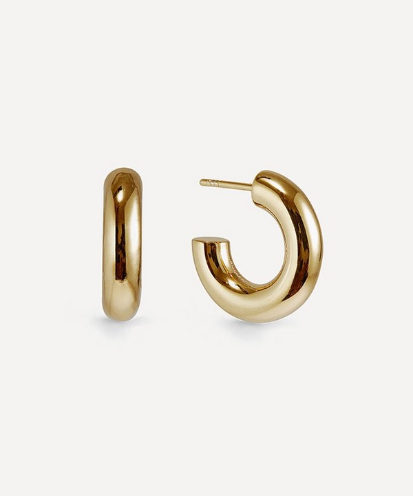 Otiumberg - 14ct Gold Plated Vermeil Silver Mini Chunky Hoop Earrings image number 0
