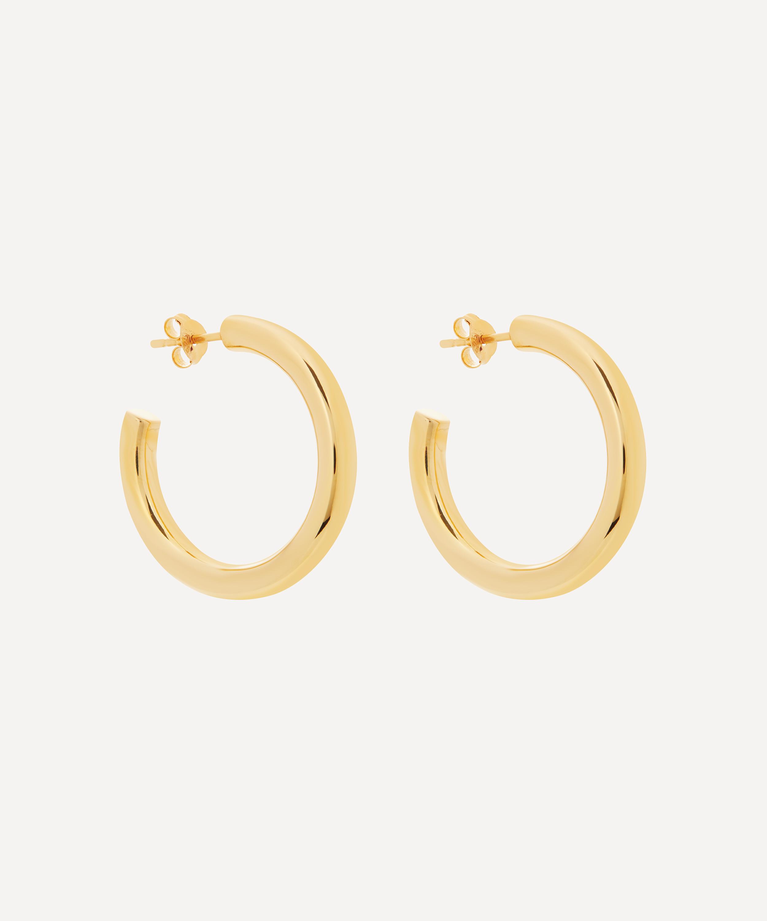 Otiumberg - 14ct Gold Plated Vermeil Silver Chunky Hoop Earrings image number 0