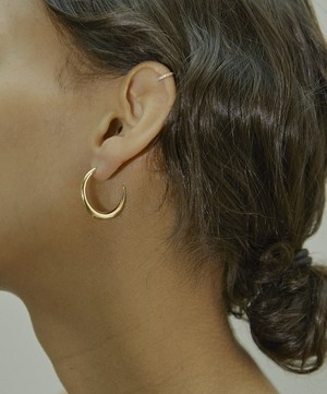 Otiumberg - 14ct Gold Plated Vermeil Silver Graduated Hoop Earrings image number 1