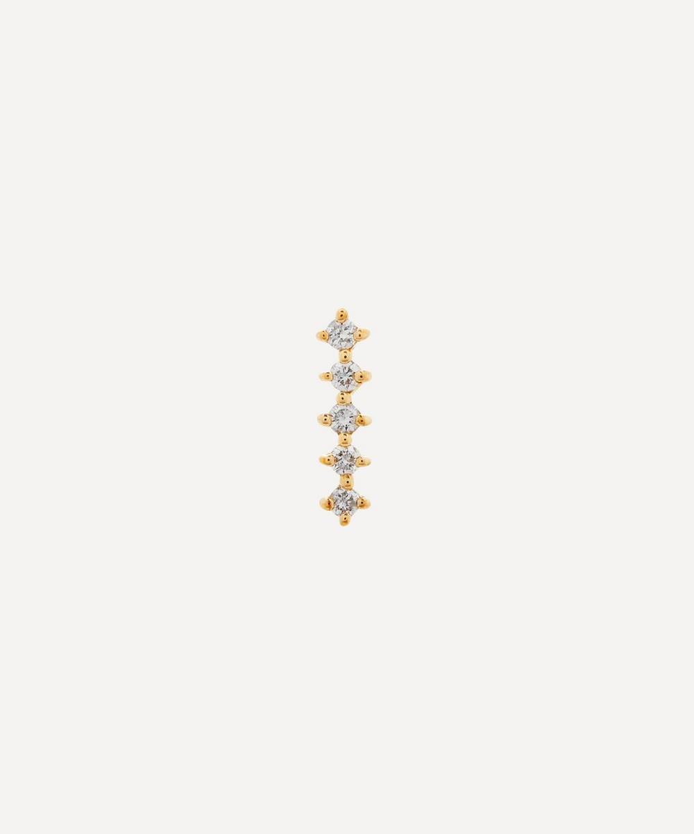 Otiumberg - 9ct Gold Diamond Bar Single Stud Earring