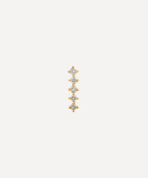 9ct Gold Diamond Bar Single Stud Earring