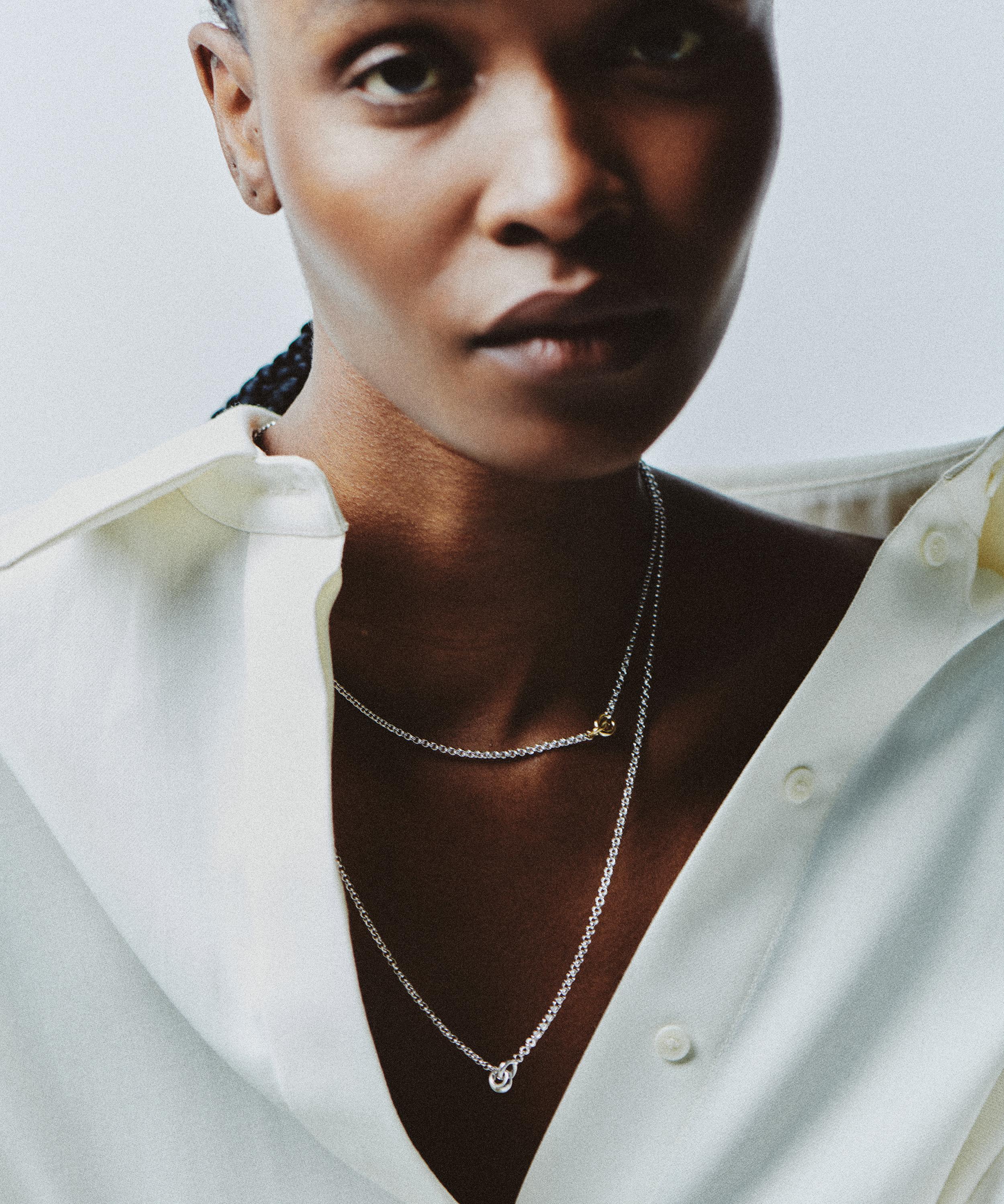 Otiumberg - Silver Link Up Chain Necklace image number 1