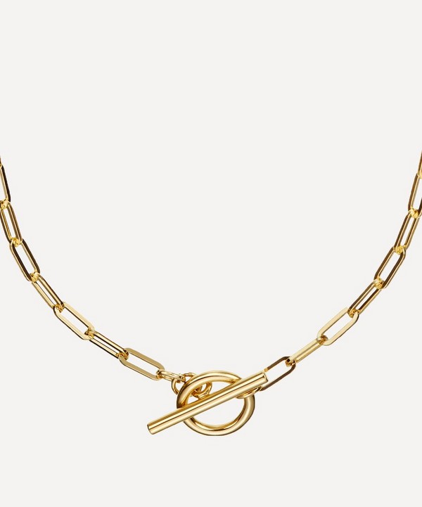 Otiumberg - 14ct Gold Plated Vermeil Silver Love Link Chain Necklace image number null