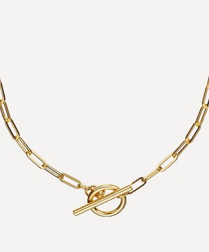 Otiumberg - 14ct Gold Plated Vermeil Silver Love Link Chain Necklace image number 0