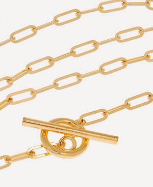 Otiumberg - 14ct Gold Plated Vermeil Silver Love Link Chain Necklace image number 2