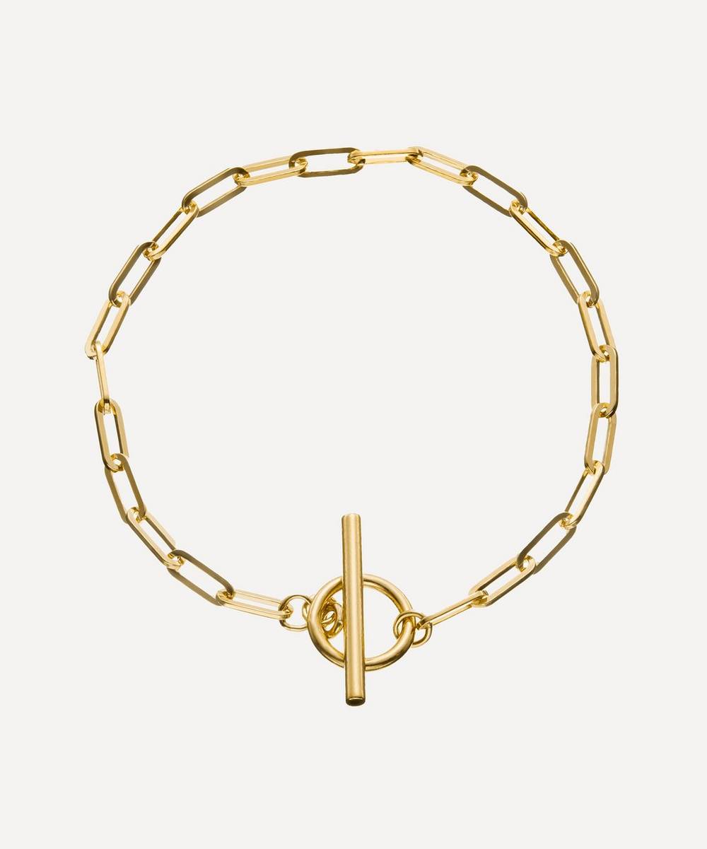 Otiumberg - 14ct Gold Plated Vermeil Silver Love Link Chain Bracelet