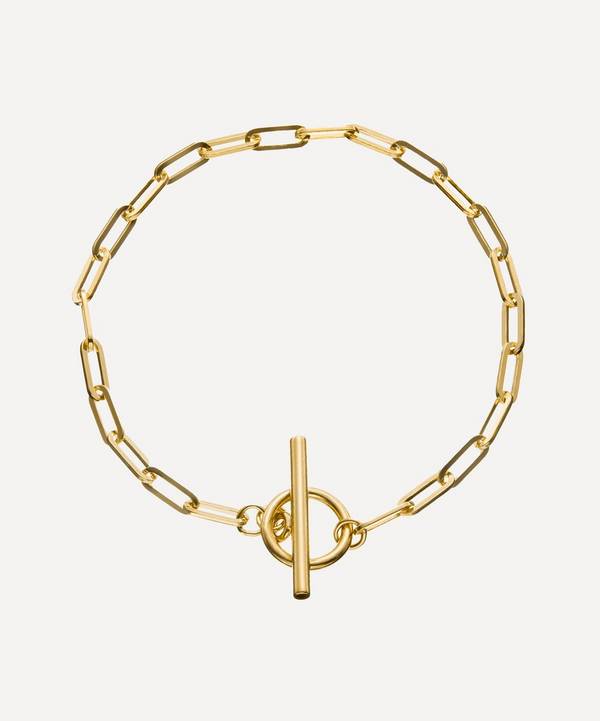 Otiumberg - 14ct Gold Plated Vermeil Silver Love Link Chain Bracelet image number 0
