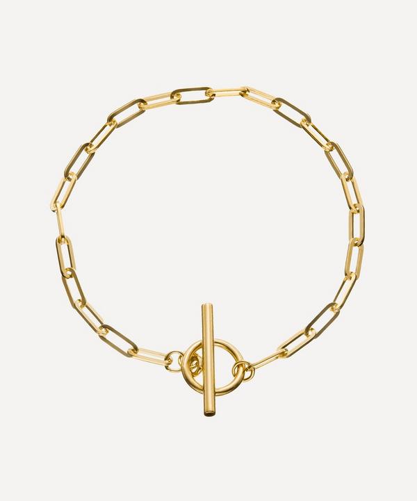 Otiumberg - 14ct Gold Plated Vermeil Silver Love Link Chain Bracelet image number null