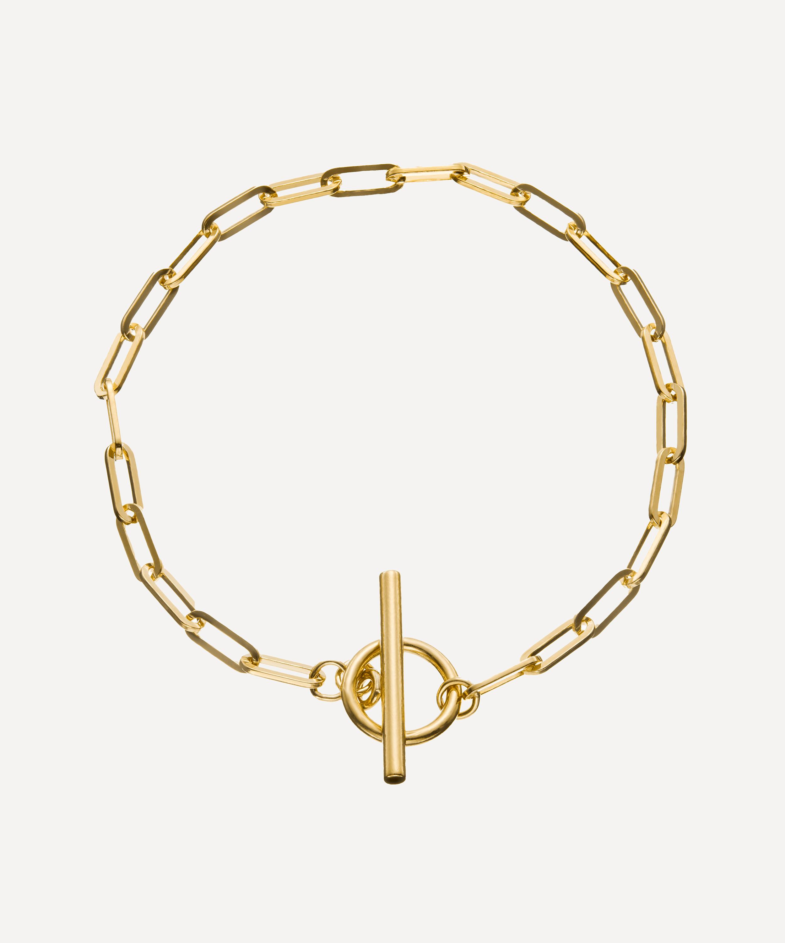 Otiumberg - 14ct Gold Plated Vermeil Silver Love Link Chain Bracelet image number 0