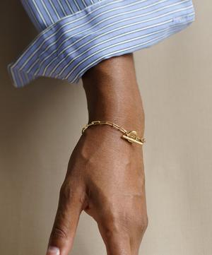 Otiumberg - 14ct Gold Plated Vermeil Silver Love Link Chain Bracelet image number 1