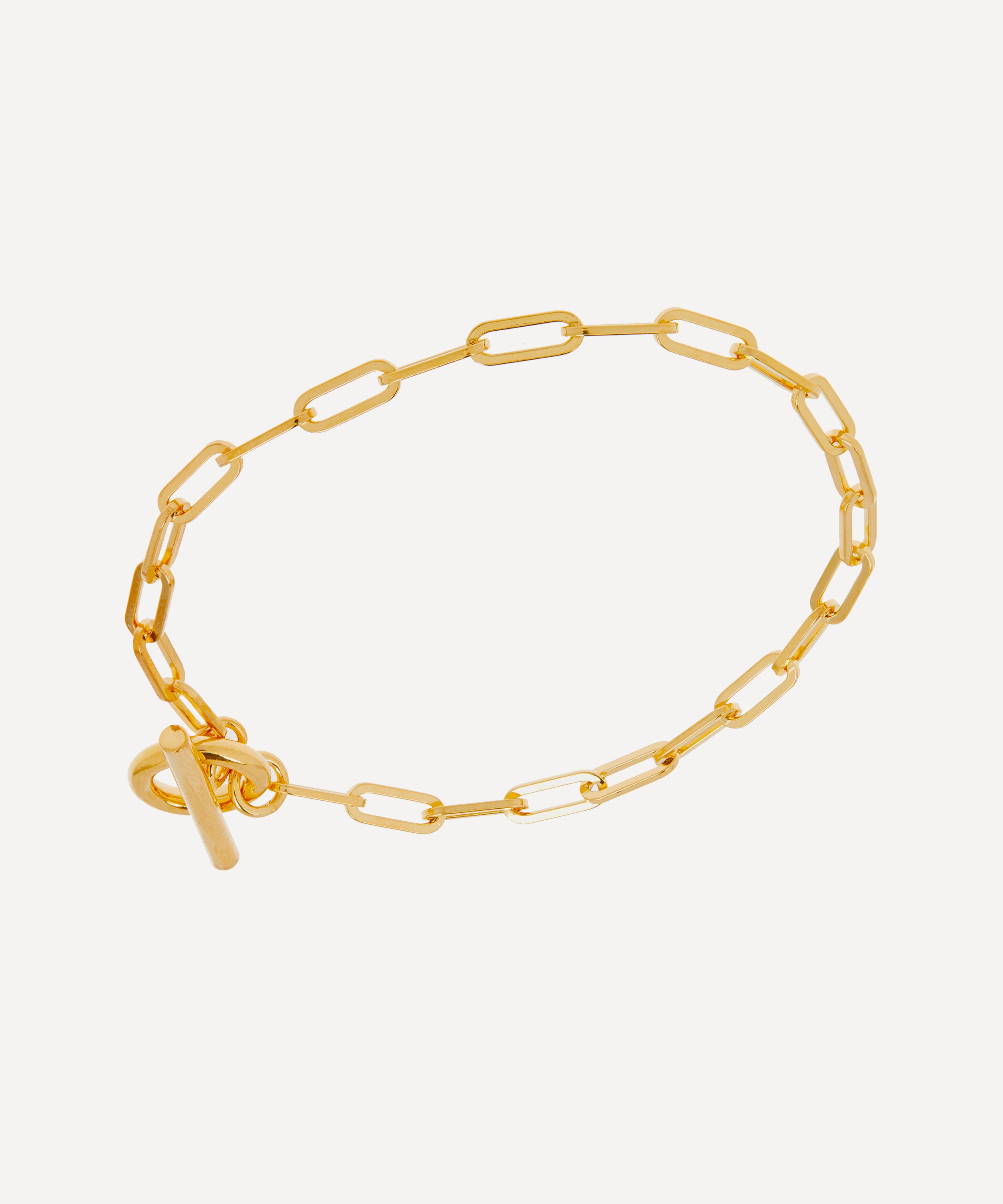 Otiumberg - 14ct Gold Plated Vermeil Silver Love Link Chain Bracelet image number 2