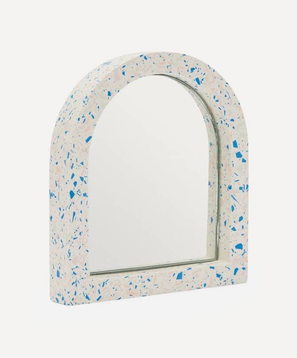 Small Mirror Eco Resin Handmade Mirror Handmade Jesmonite Circular Mirror Terrazzo Design