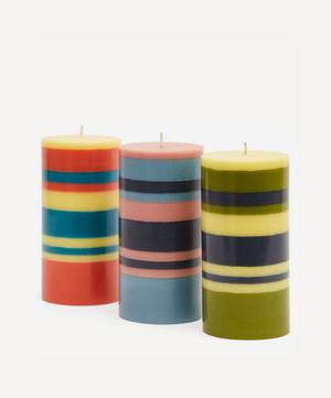 British Colour Standard - Striped Pillar Candle image number 1