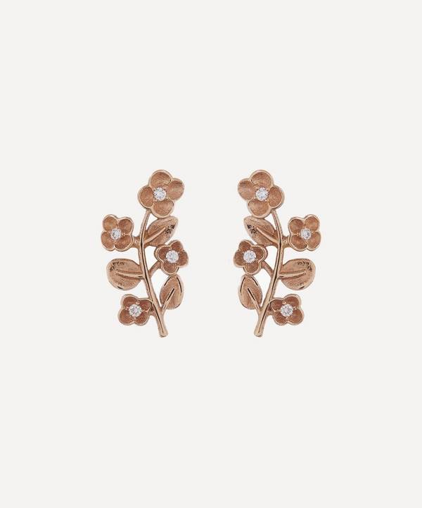 Liberty - 9ct Gold Blossom Diamond Stud Earrings image number 0
