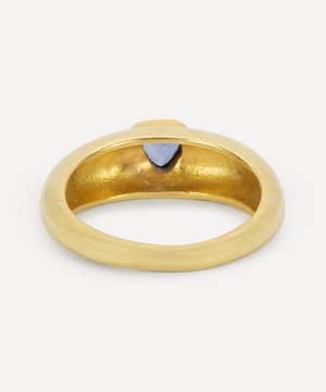 Kojis - Gold Trillion Cut Sapphire Ring image number 3