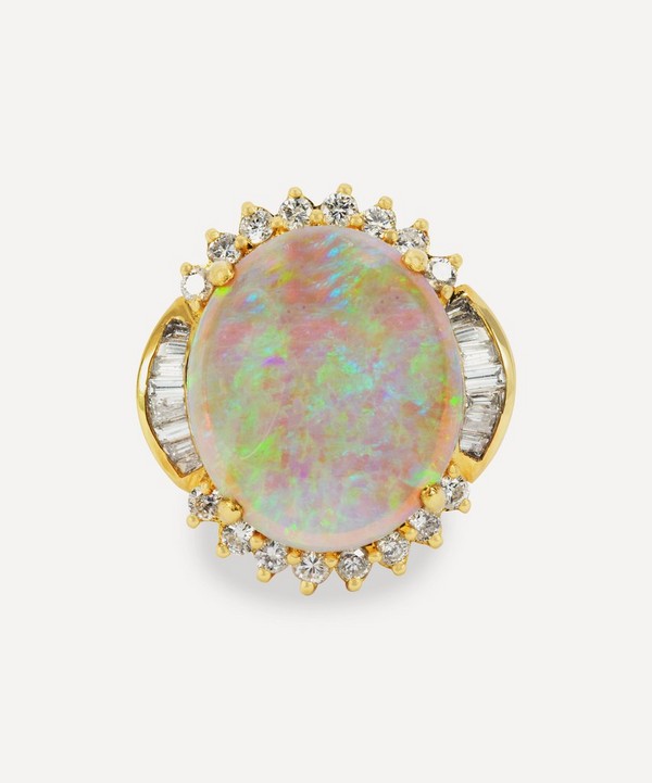 Kojis - Gold Opal and Diamond Cocktail Ring image number null