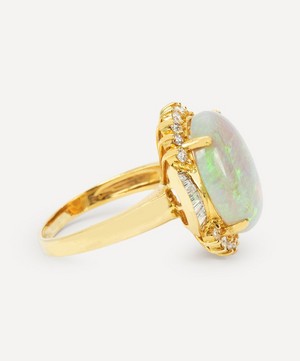 Kojis - Gold Opal and Diamond Cocktail Ring image number 2