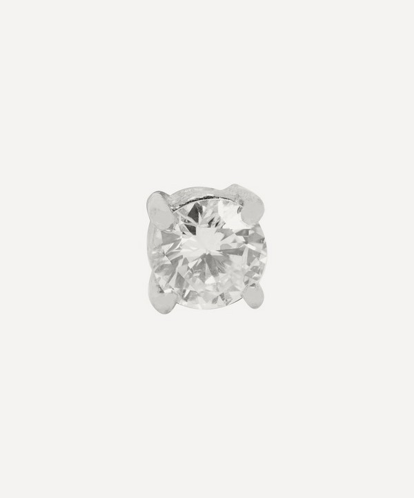 Kojis - Platinum Single Diamond Stud Earring image number null