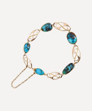 Kojis - Gold 1900s Arts and Crafts Turquoise Bracelet image number 0