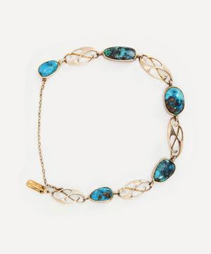Kojis - Gold 1900s Arts and Crafts Turquoise Bracelet image number 2