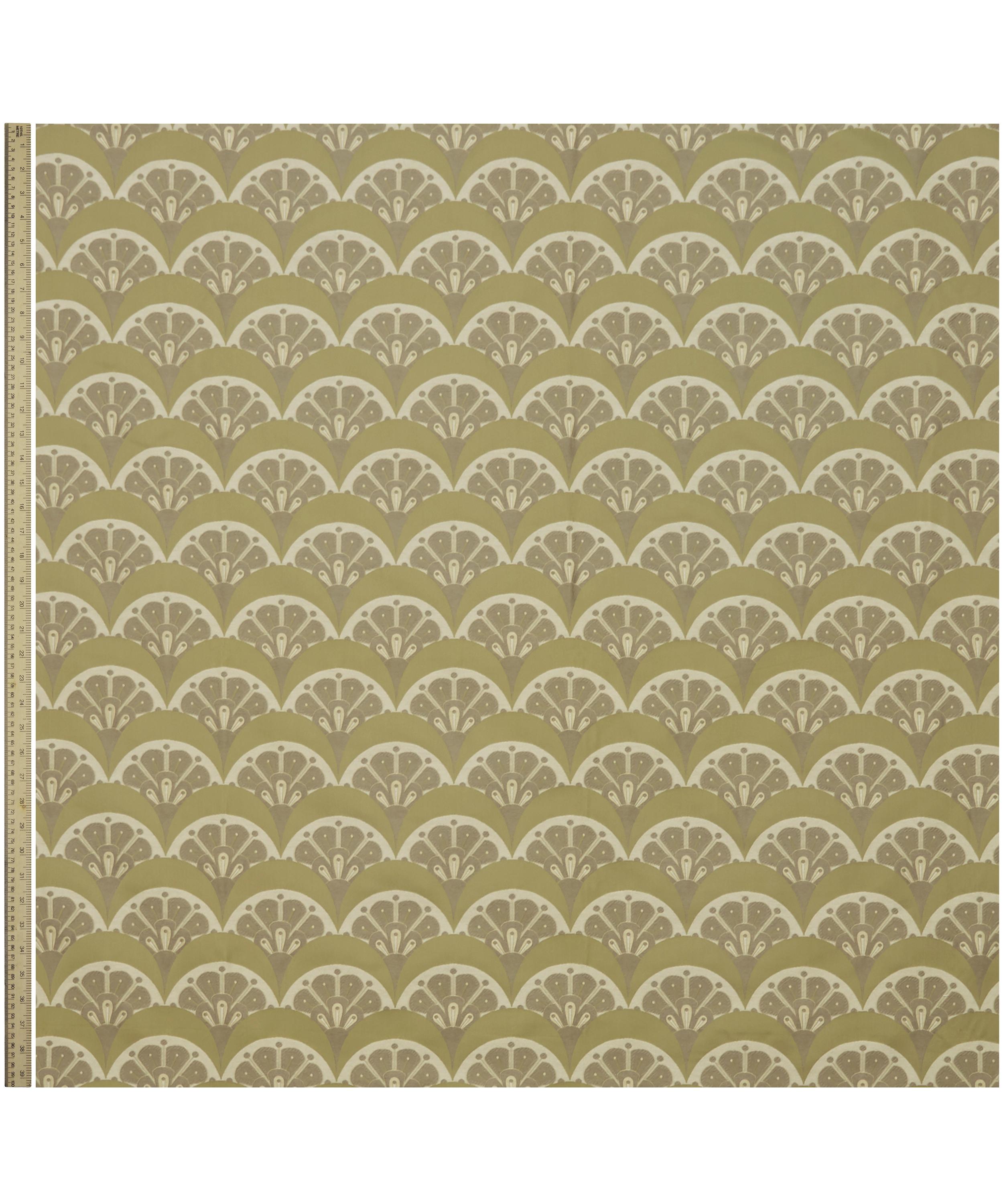 Liberty Interiors - Deco Scallop Multi Jacquard in Lichen image number 2