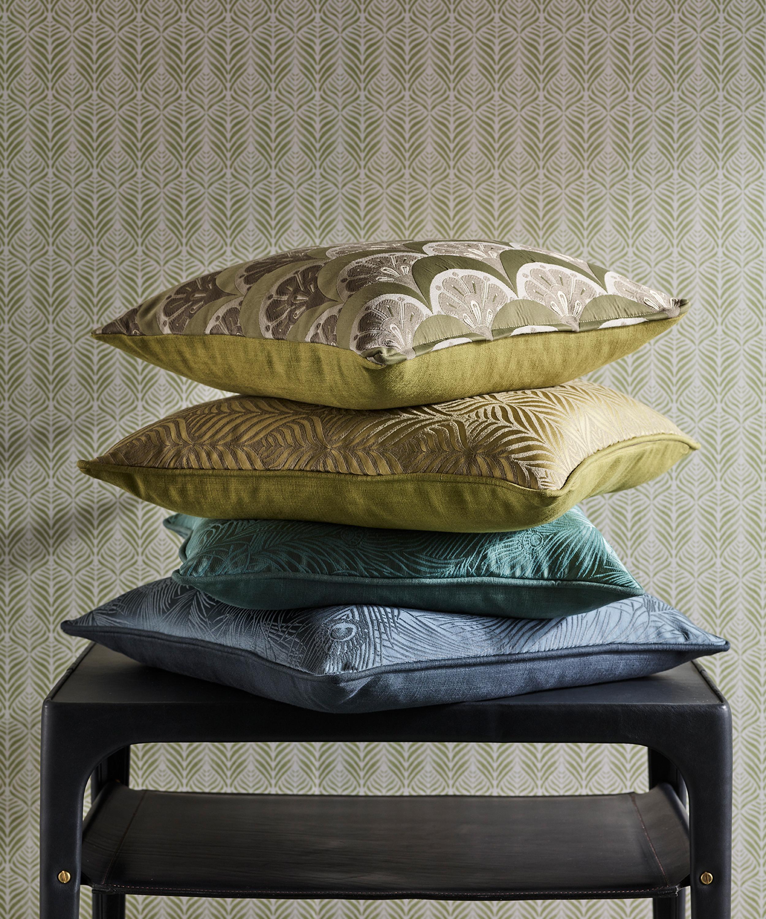 Liberty Interiors - Deco Scallop Multi Jacquard in Lichen image number 1