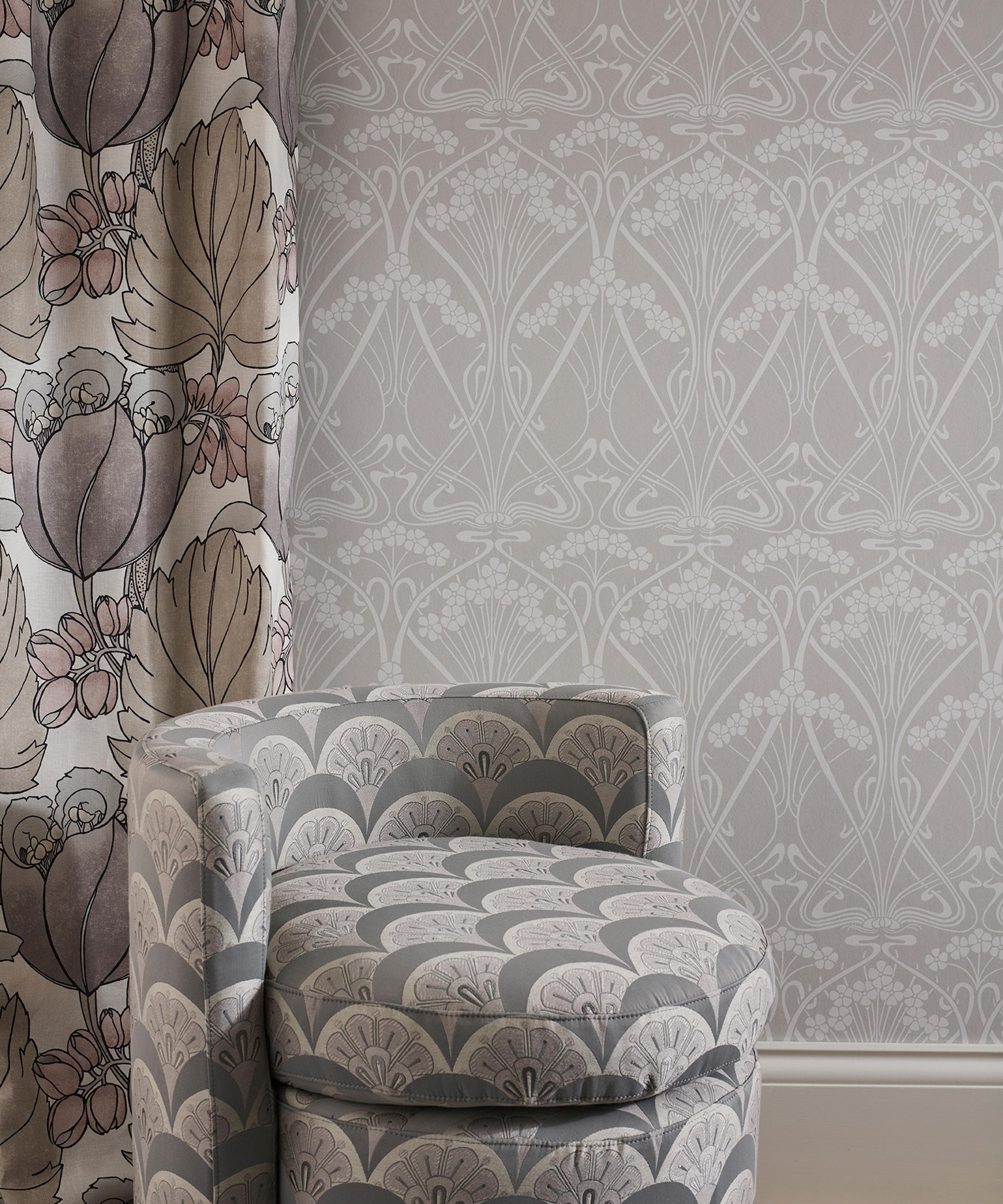 Liberty Interiors - Deco Scallop Multi Jacquard in Pewter image number 1