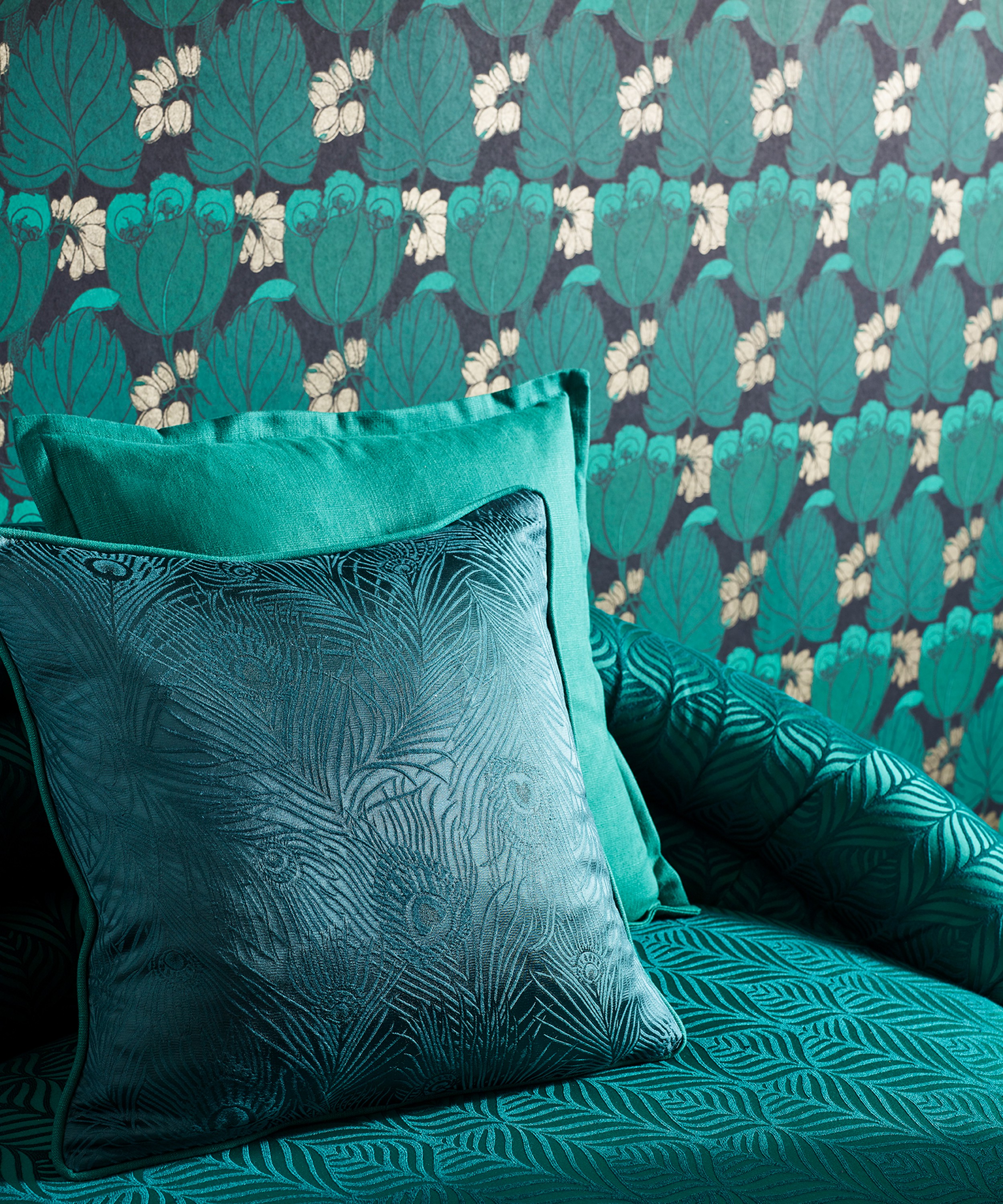 Liberty Interiors - Hera Plume Dyed Jacquard in Scarab image number 1