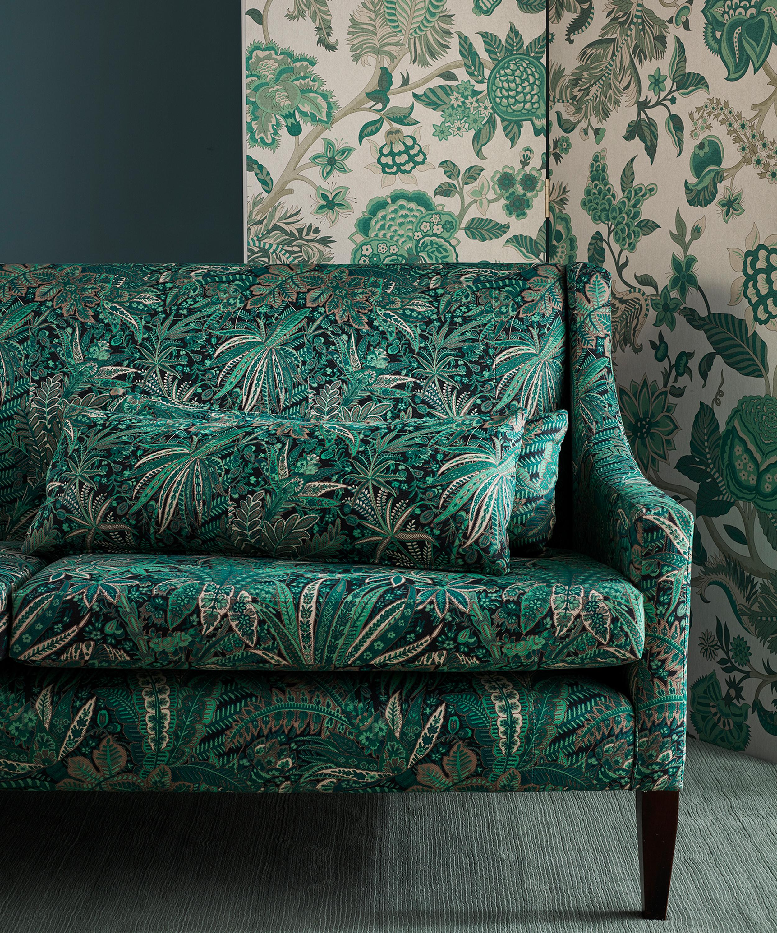 Liberty Interiors - Persian Voyage Amersham Linen-Blend in Jade image number 1