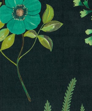 Liberty Interiors - Fabric Swatch - Botanical Flora Wellington Velvet in Jade image number 1