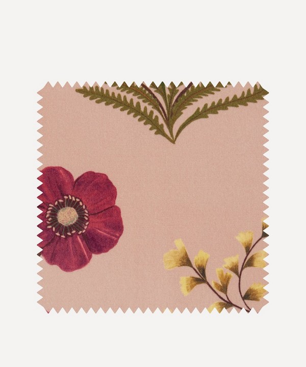 Liberty Interiors - Fabric Swatch - Botanical Flora Wellington Velvet in Lacquer image number null