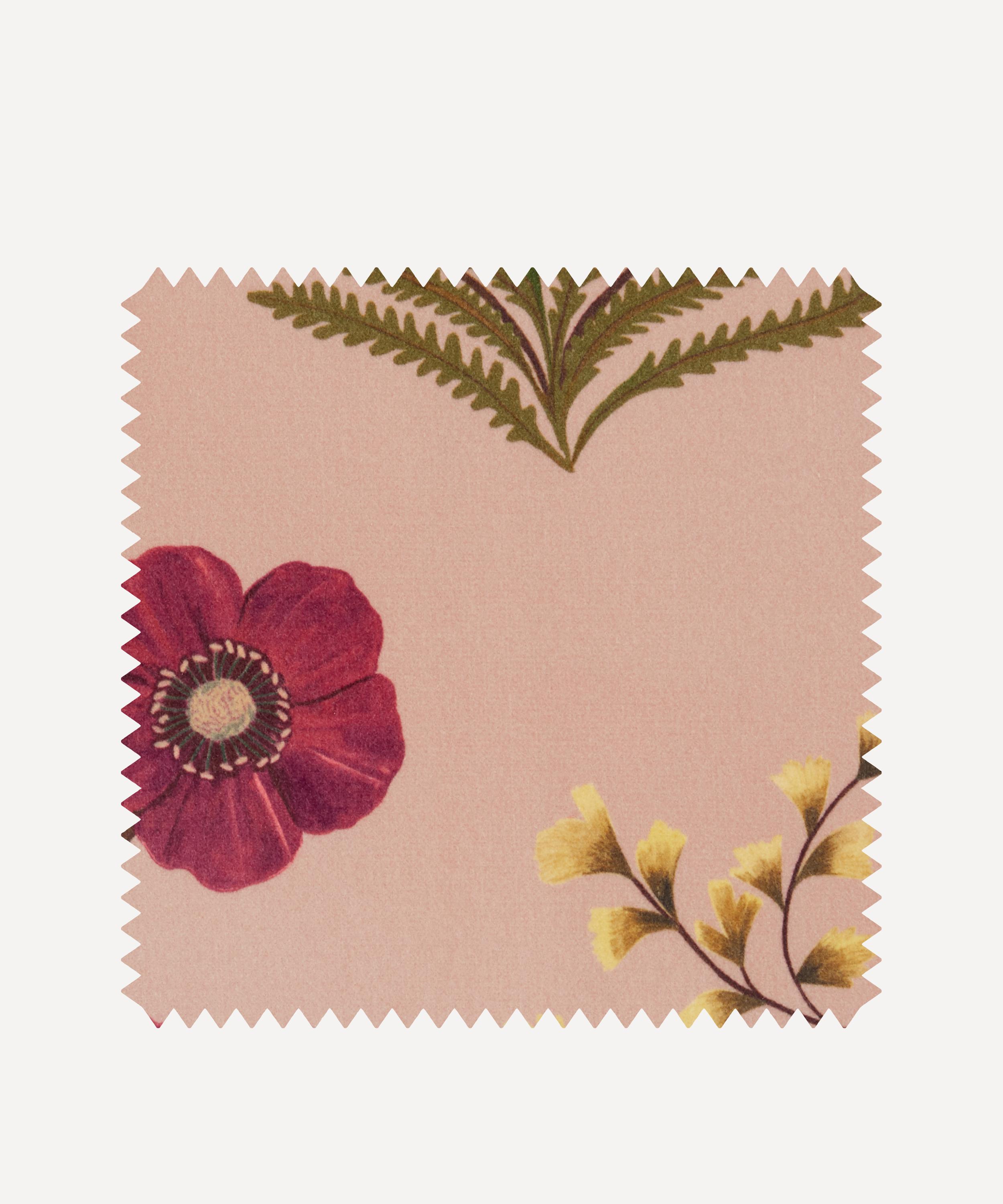 Liberty Interiors - Fabric Swatch - Botanical Flora Wellington Velvet in Lacquer