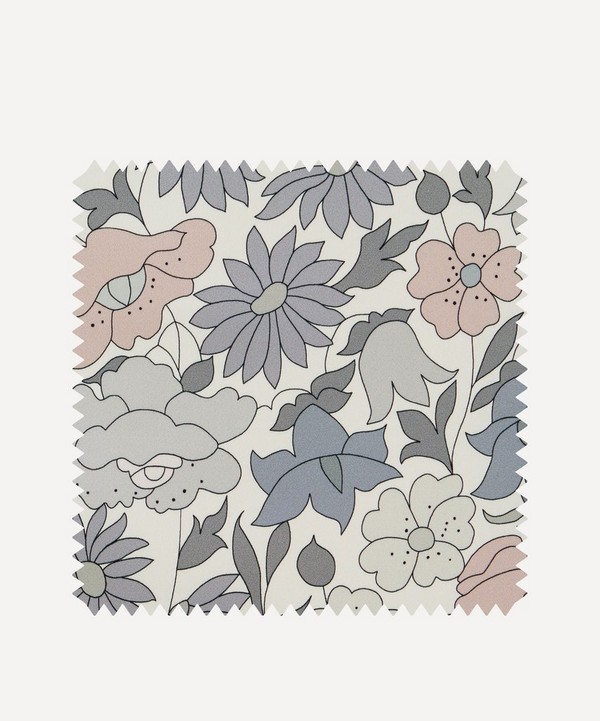 Liberty Interiors - Fabric Swatch - Poppy Meadowfield Cotton Sateen in Pewter image number null