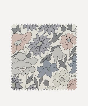 Liberty Interiors - Fabric Swatch - Poppy Meadowfield Cotton Sateen in Pewter image number 0