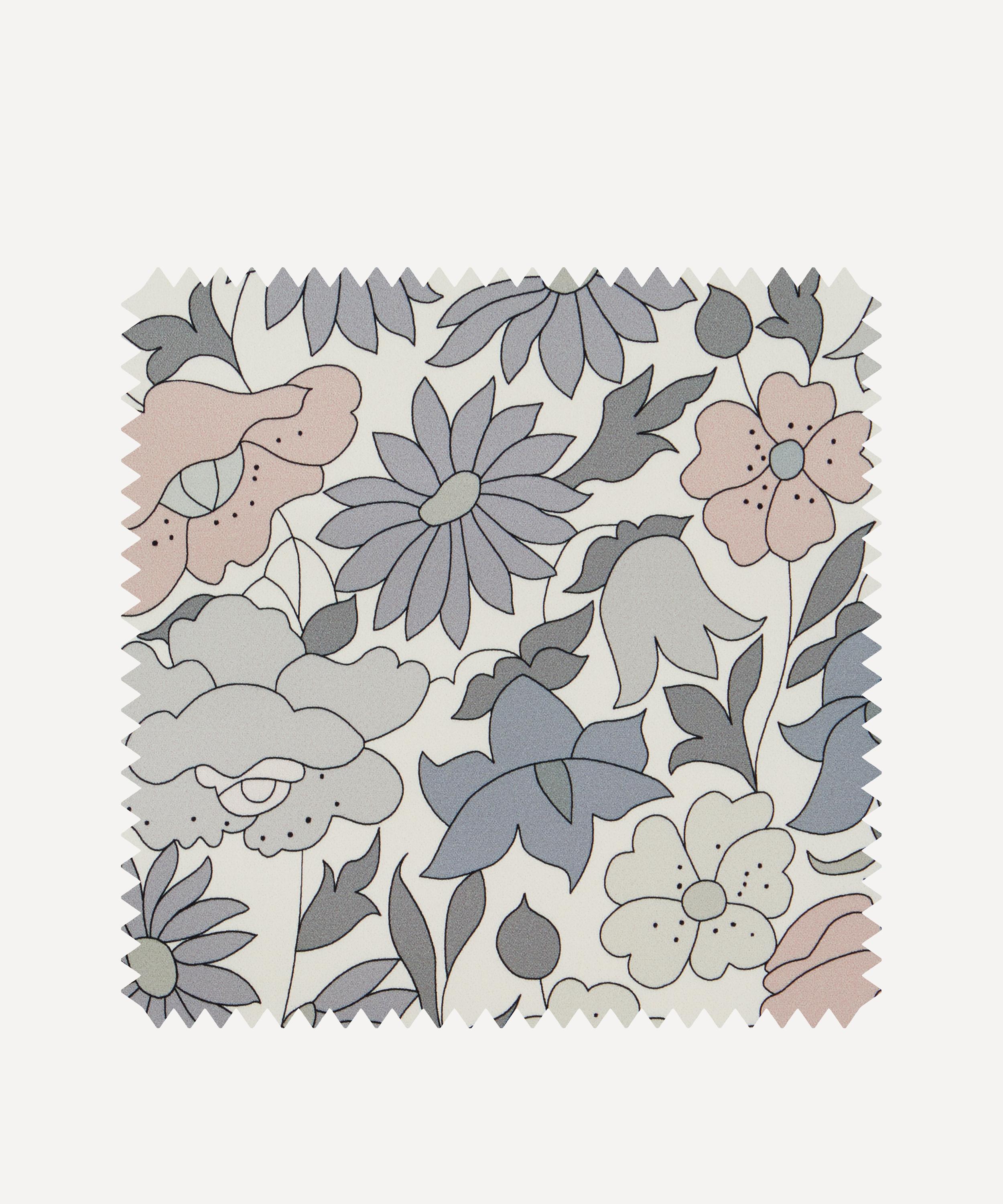 Liberty Interiors - Fabric Swatch - Poppy Meadowfield Cotton Sateen in Pewter