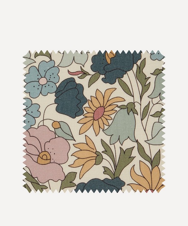 Liberty Interiors - Fabric Swatch - Poppy Meadowfield Landsdowne Linen in Lichen image number null