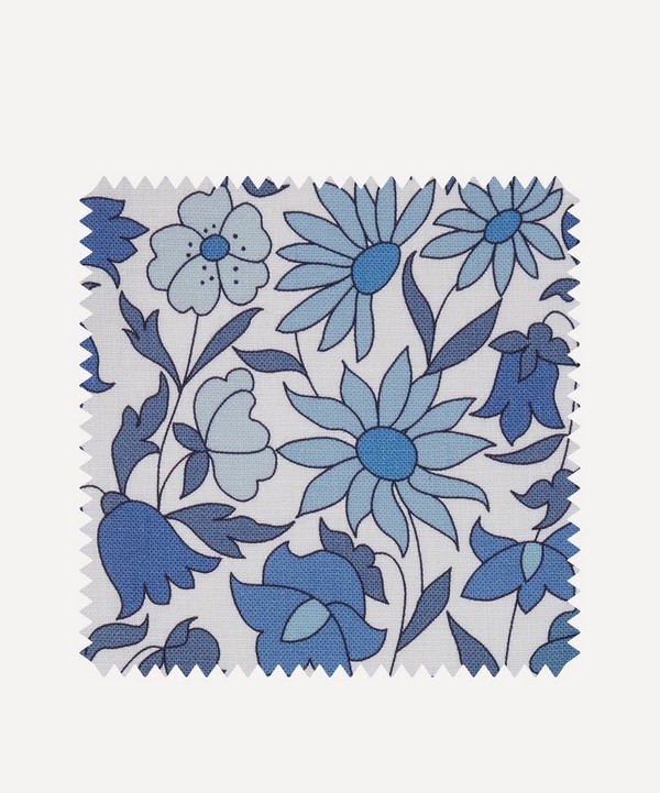 Liberty Interiors - Fabric Swatch - Poppy Meadowfield Landsdowne Linen in Lapis image number null