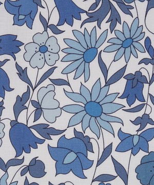 Liberty Interiors - Fabric Swatch - Poppy Meadowfield Landsdowne Linen in Lapis image number 1